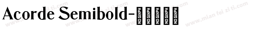 Acorde Semibold字体转换